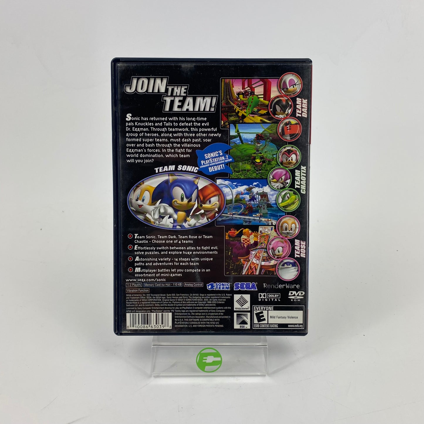 Sonic Heroes (Sony PlayStation 2 PS2, 2004)