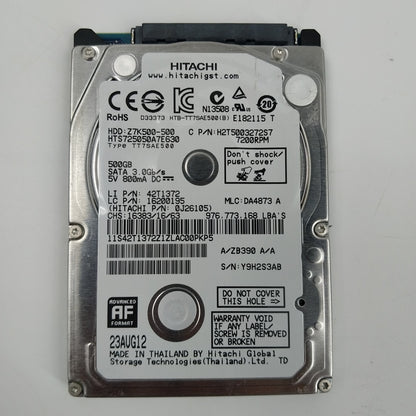 Hitachi(HGST) 2.5" Varied 500GB SATA HDD   Hard Disk Bundle Qty 9