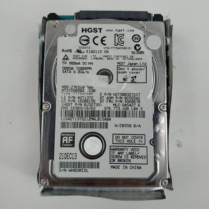 Hitachi(HGST) 2.5" Varied 500GB SATA HDD   Hard Disk Bundle Qty 9