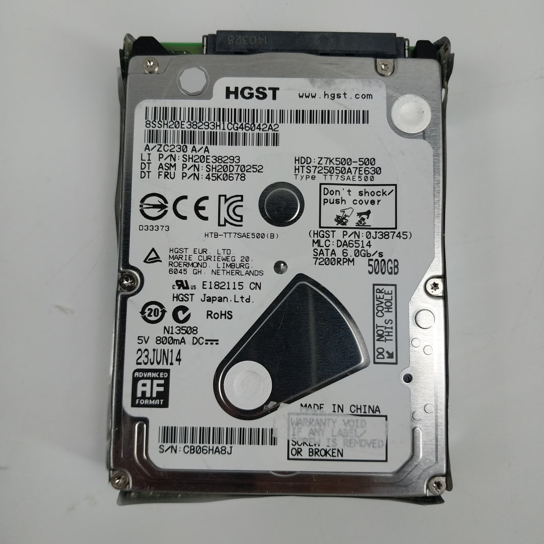 Hitachi(HGST) 2.5" Varied 500GB SATA HDD   Hard Disk Bundle Qty 9