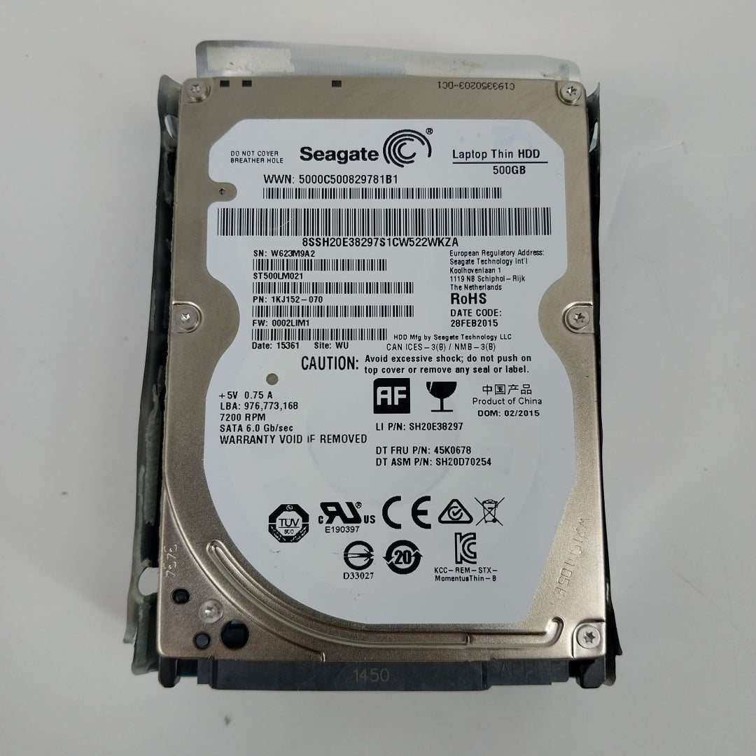 Seagate 2.5" Varied 500GB SATA HDD Hard Disk Bundle Qty 5