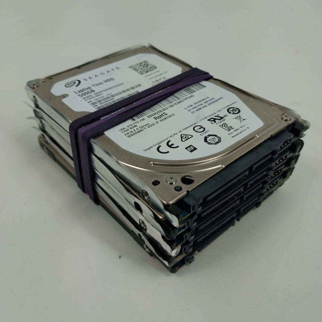 Seagate 2.5" Varied 500GB SATA HDD Hard Disk Bundle Qty 5