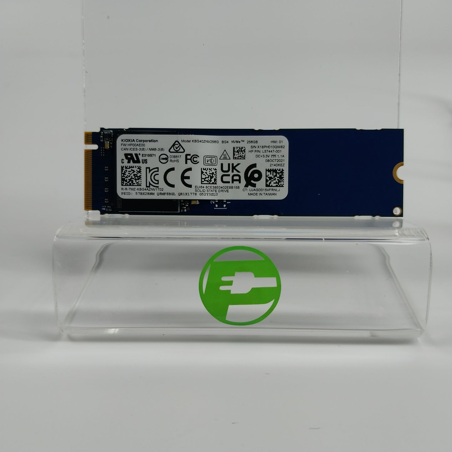 Kioxia M.2 2280 KBG40ZNV256G 256GB NVMe SSD L57447-001 Solid State Drive