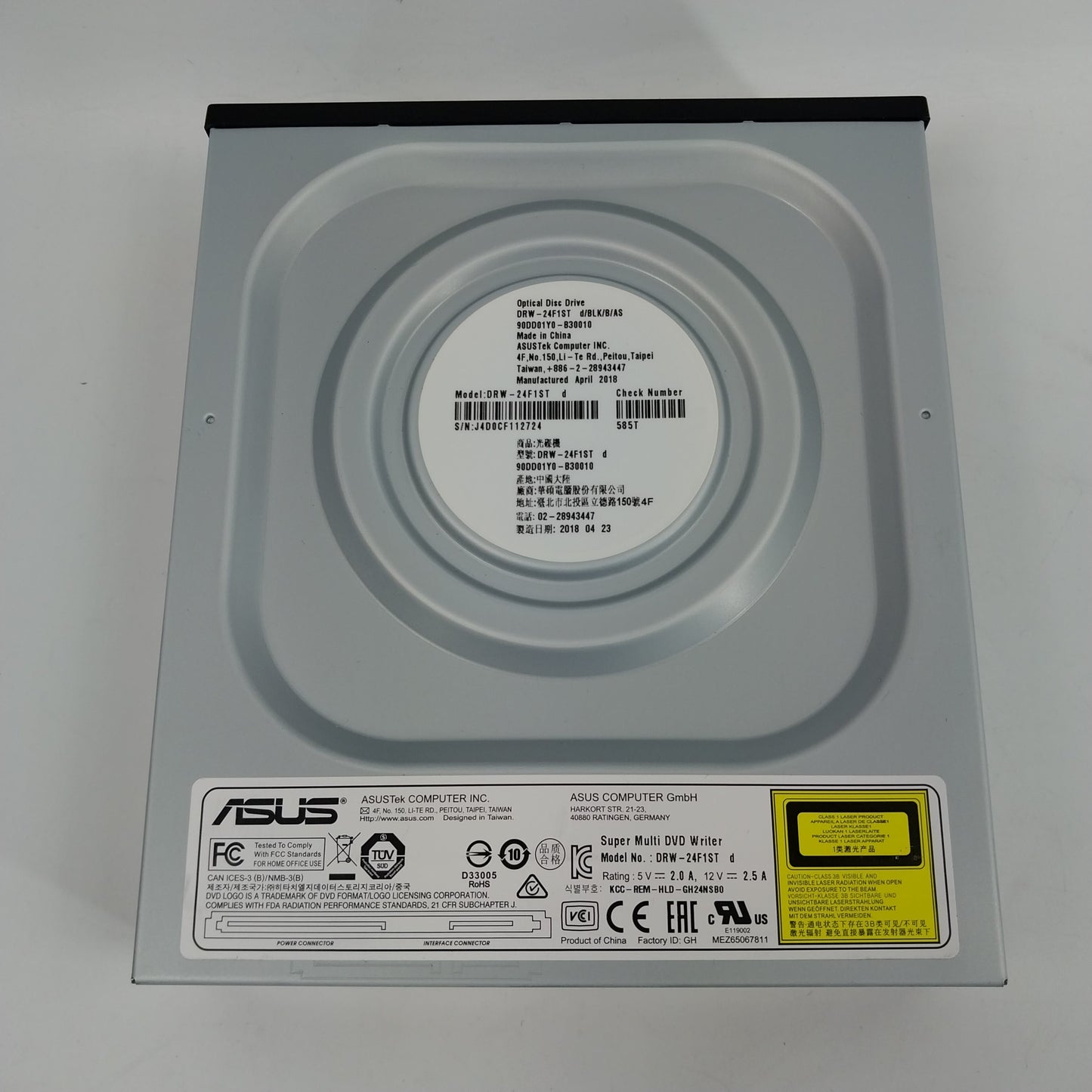 Asus DRW-24B3ST-15 D Black DVD Writer 90DD01D0-B28000 E-Green