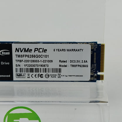 TeamGroup M.2 TM8FP6256G 256GB NVMe M.2 SSD 0C101 Solid State Drive