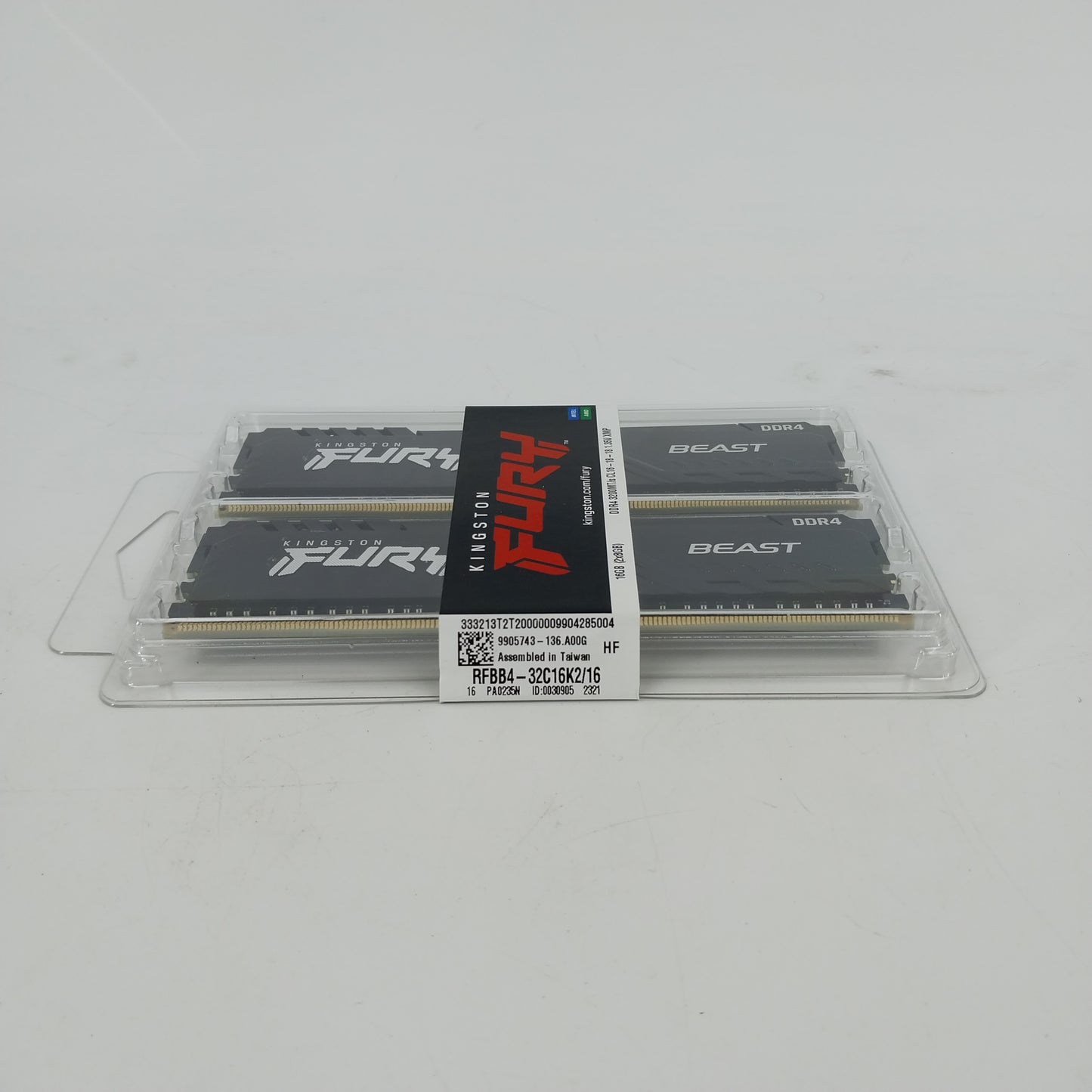 New Kingston Fury 16GB (2x8GB) DDR4 3200MHz RFBB4-32C16K2/16 Gaming RAM