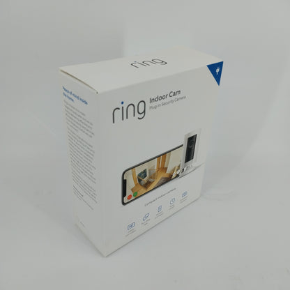 New Ring Indoor Cam Home Security Camera White Works with Alexa 8SN1S9-WEN0