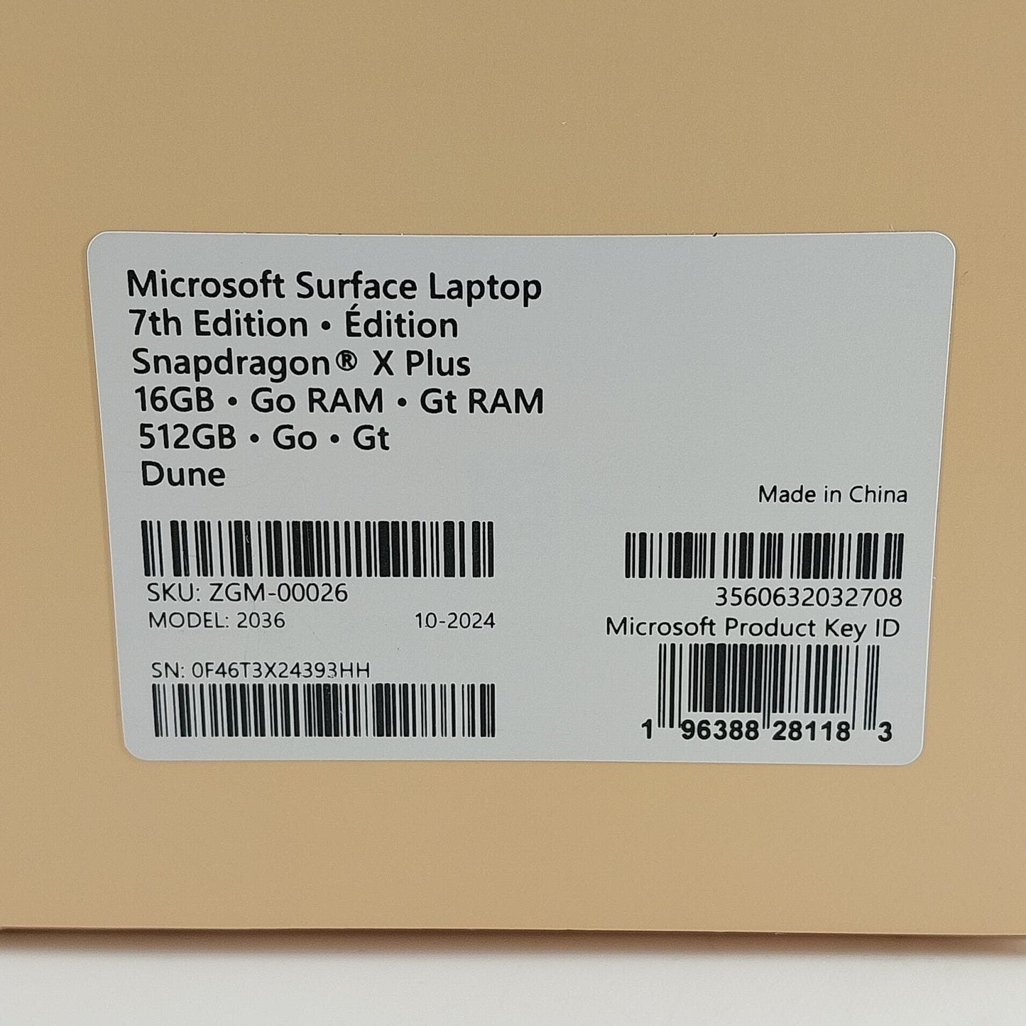 NEW Microsoft Surface Laptop Copilot+ PC 2036 13.8" X Plus 3.4GHz 16GB 512GB