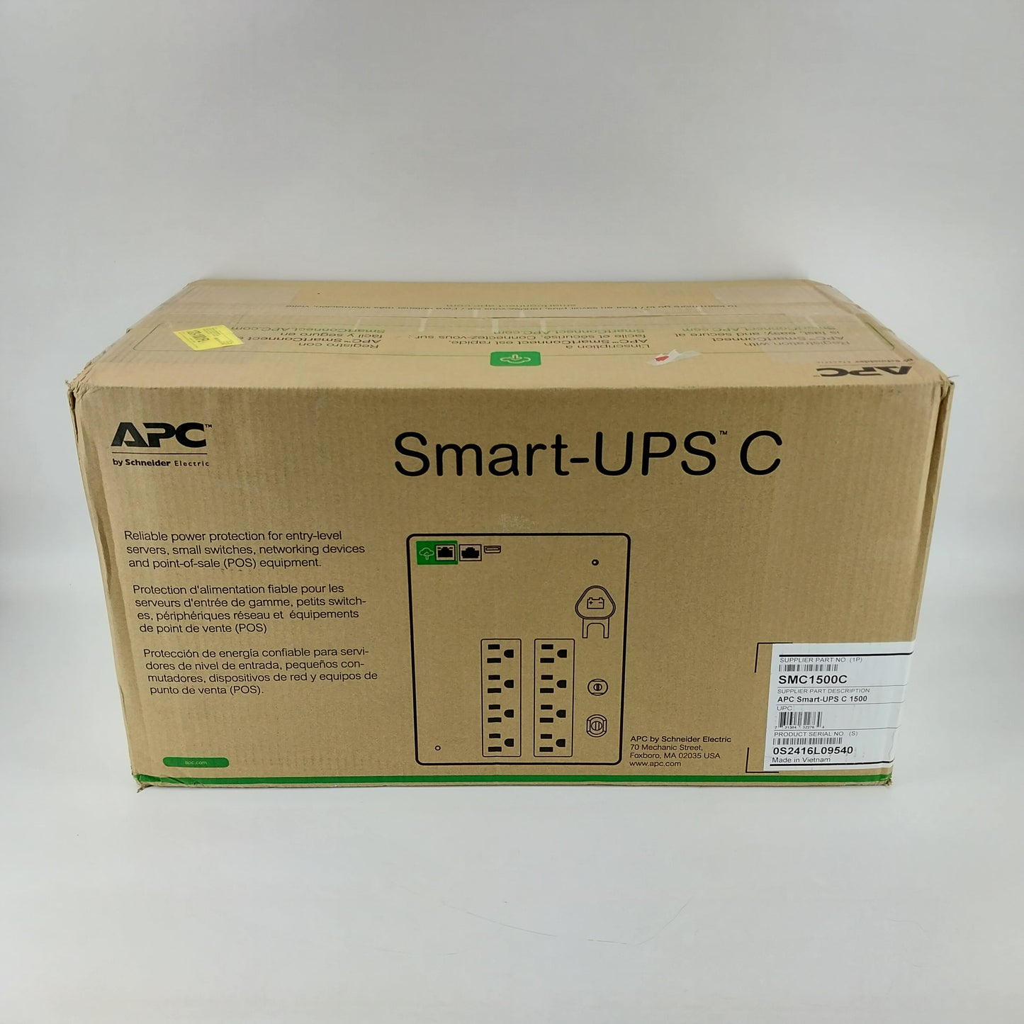 APC SMC1500C Smart UPS C Battery Backup and Surge Protector SMC1500C