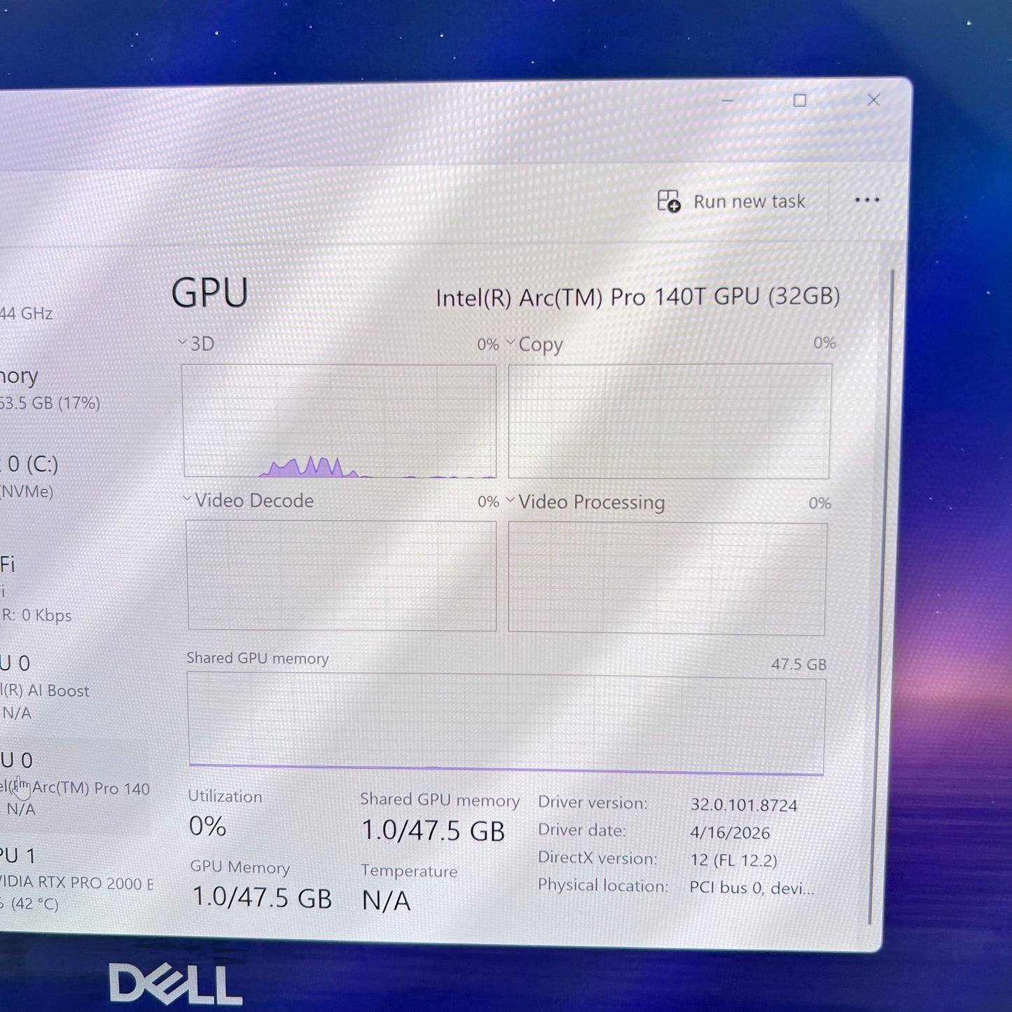 Dell Pro Max 16 Premium MA16250 16" Ultra 9 285H 64GB RAM 1TB PRO 2000 Blackwell