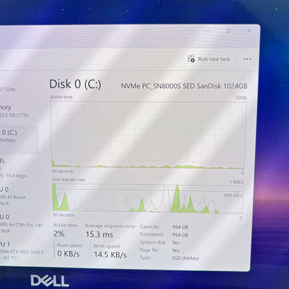 Dell Pro Max 16 Premium MA16250 16" Ultra 9 285H 64GB RAM 1TB PRO 2000 Blackwell