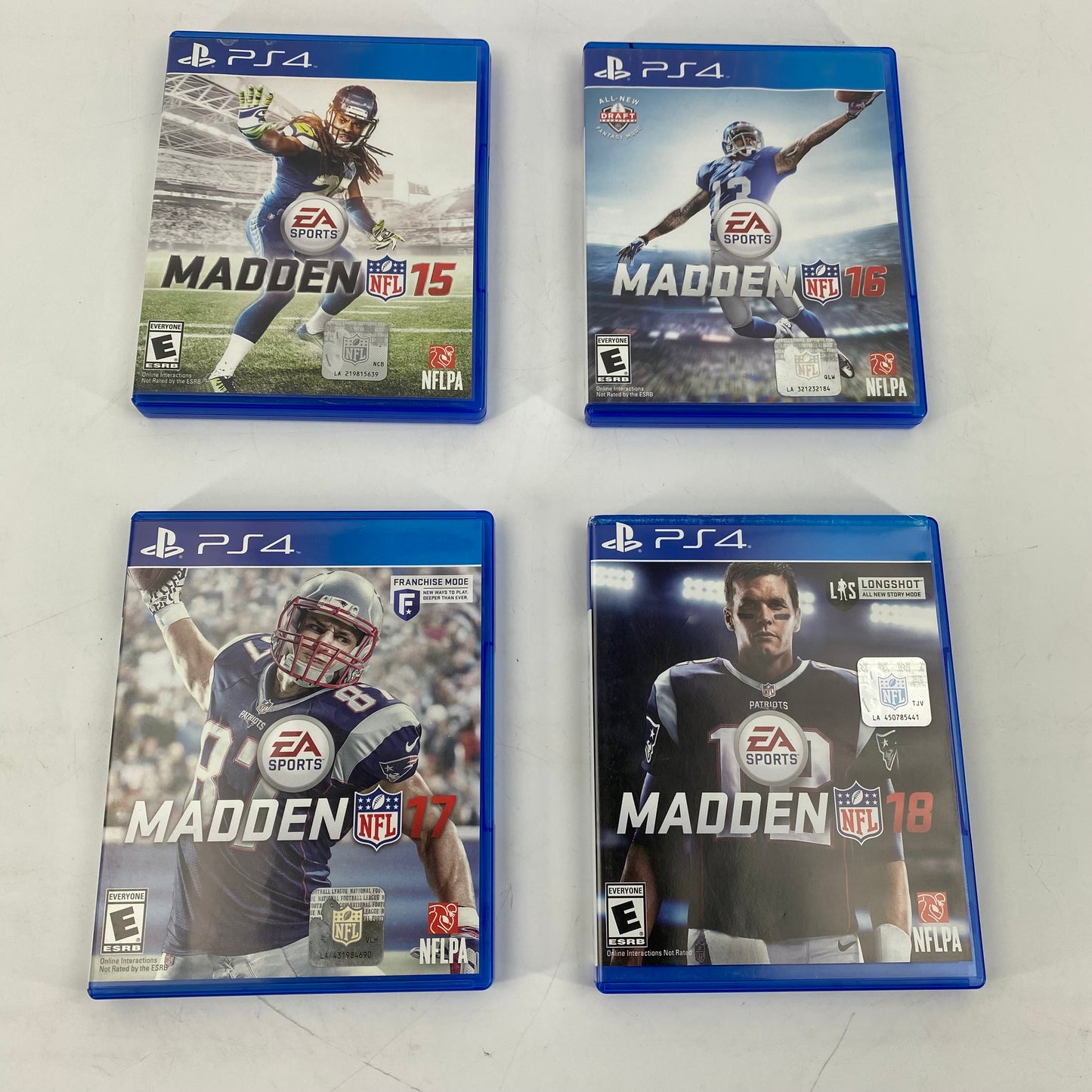 Lot of 4 Sony Games Madden 15, 16, 17, 18 Bundle